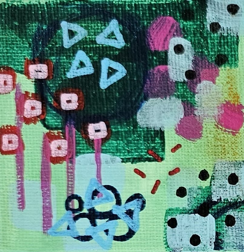 Mini Canvas With Easel Green 09