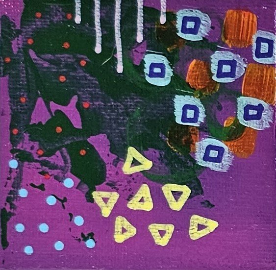 Mini Canvas With Easel Purple 01