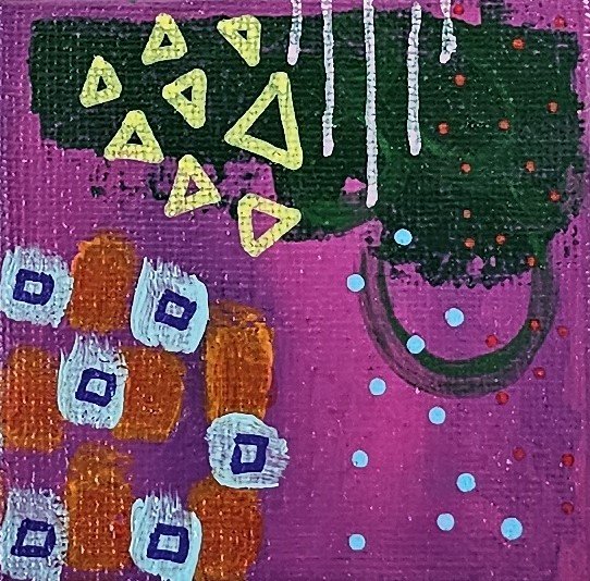 Mini Canvas With Easel Purple 17