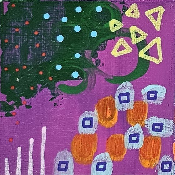 Mini Canvas With Easel Purple 04