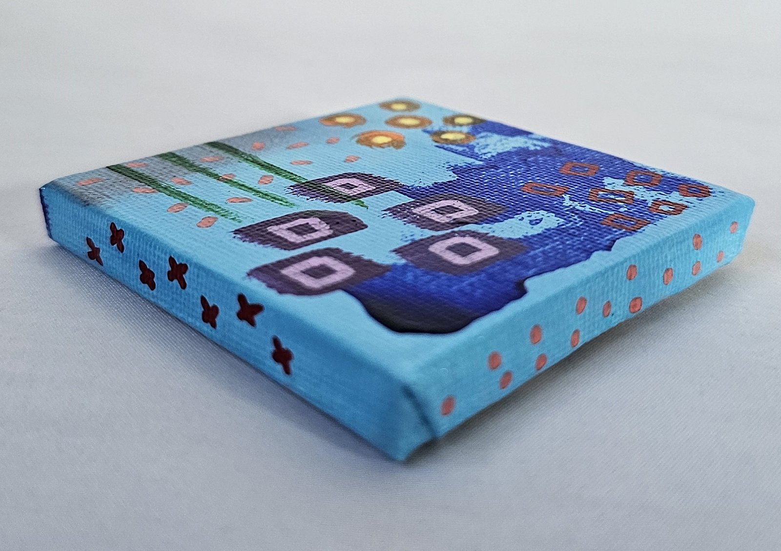 Mini Canvas With Easel Blue 10