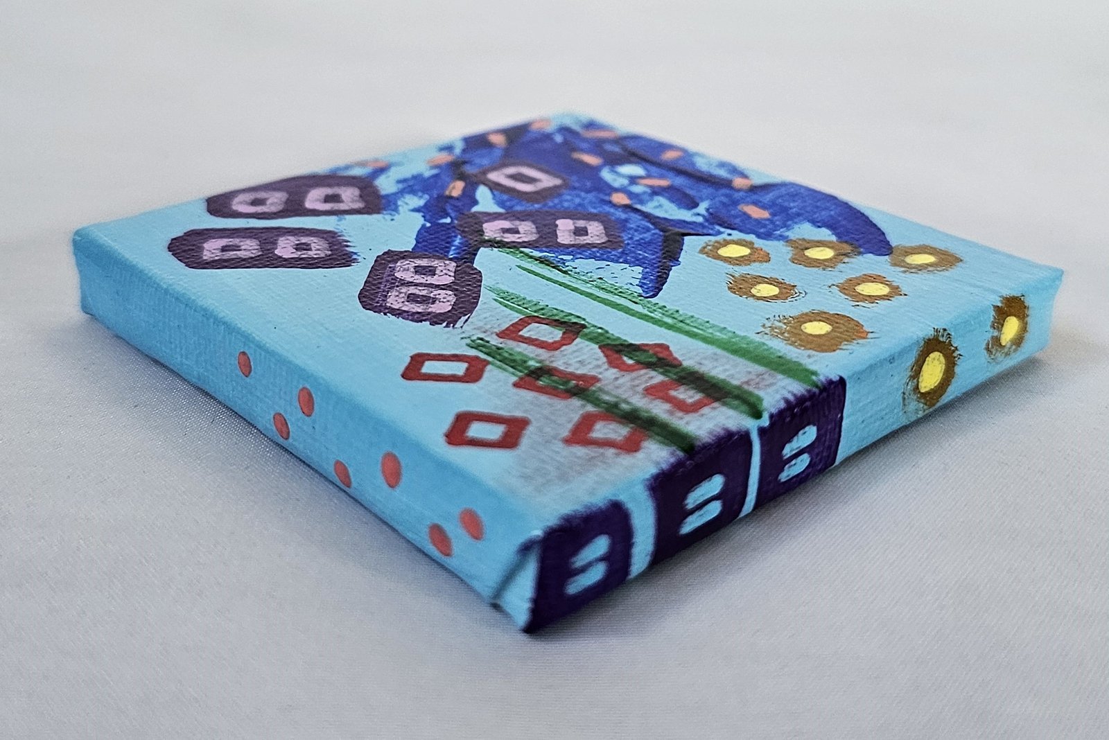Mini Canvas With Easel Blue 12