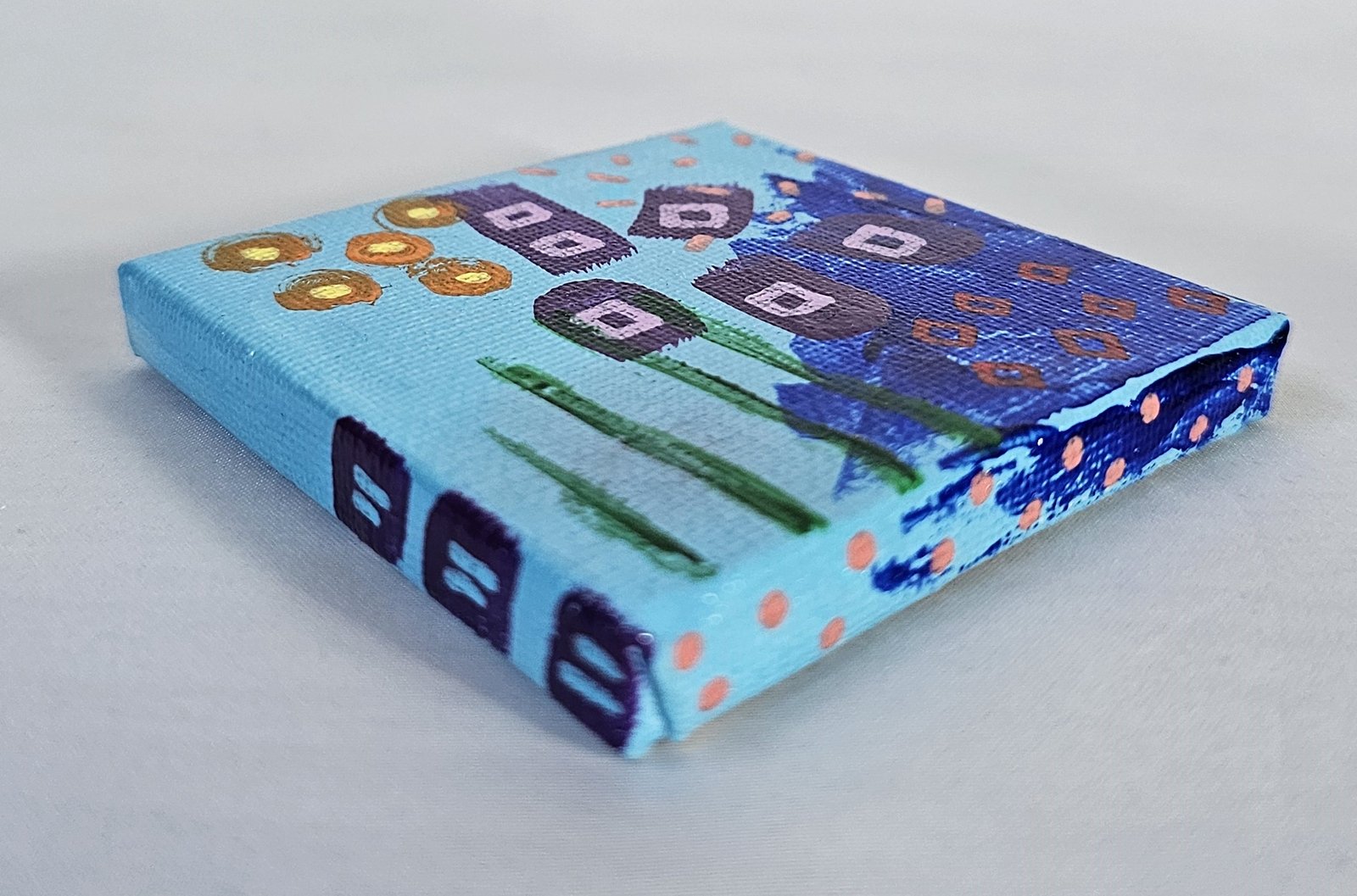 Mini Canvas With Easel Blue 13