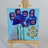 Mini Canvas With Easel Blue 14
