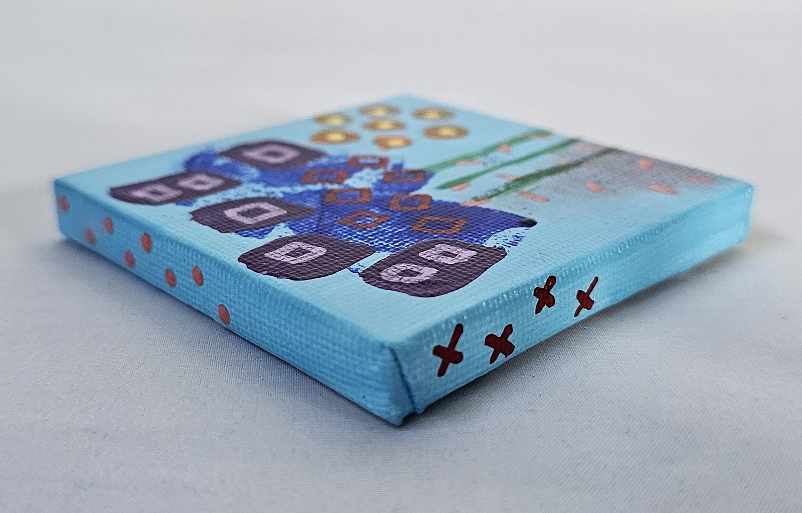 Mini Canvas With Easel Blue 14