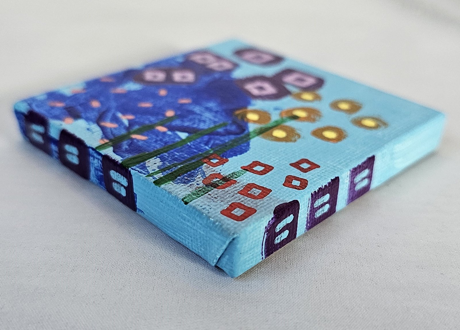 Mini Canvas With Easel Blue 03