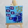 Mini Canvas With Easel Blue 07
