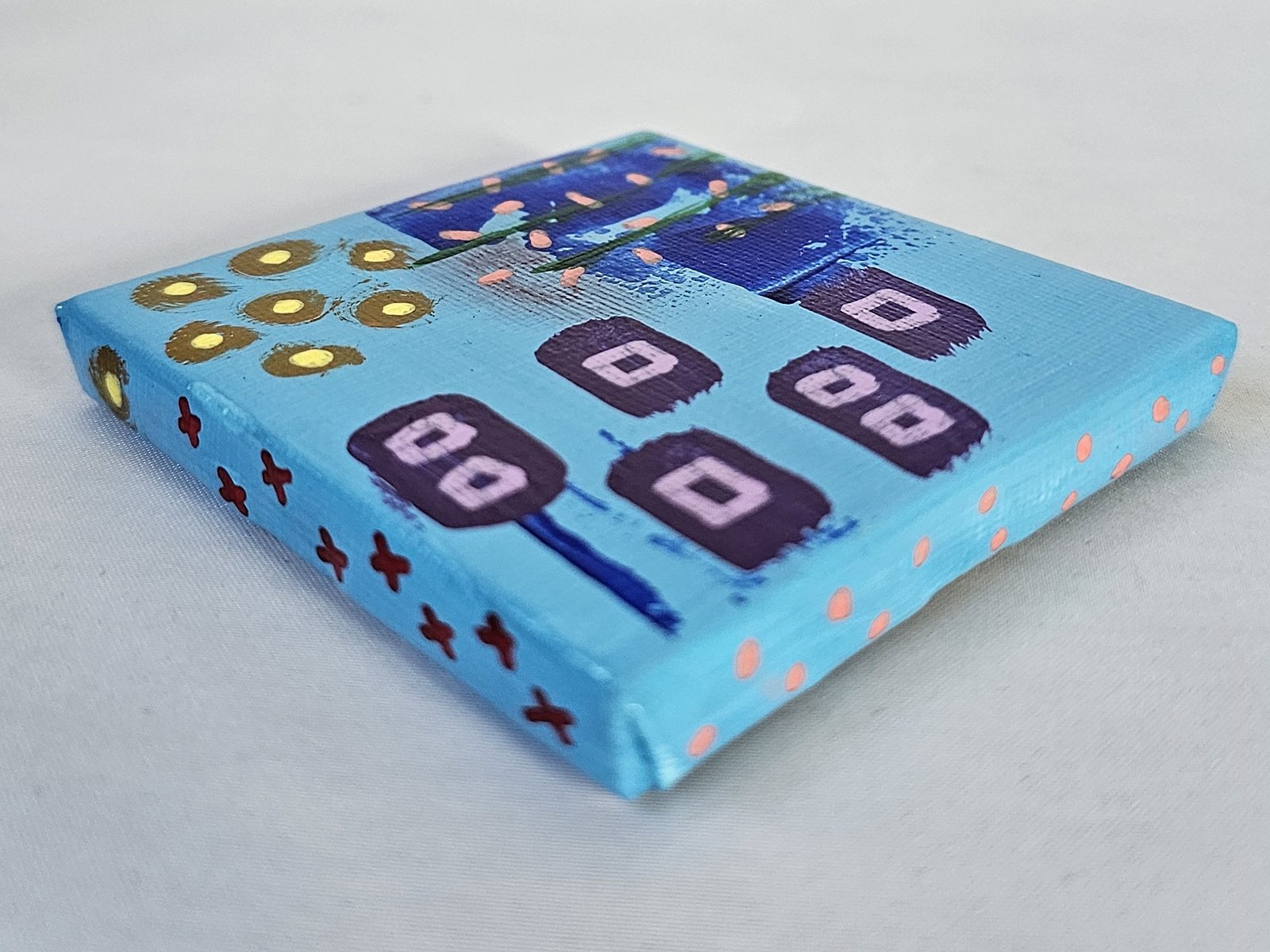 Mini Canvas With Easel Blue 07