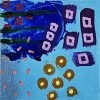 Mini Canvas With Easel Blue 08