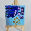 Mini Canvas With Easel Blue 08