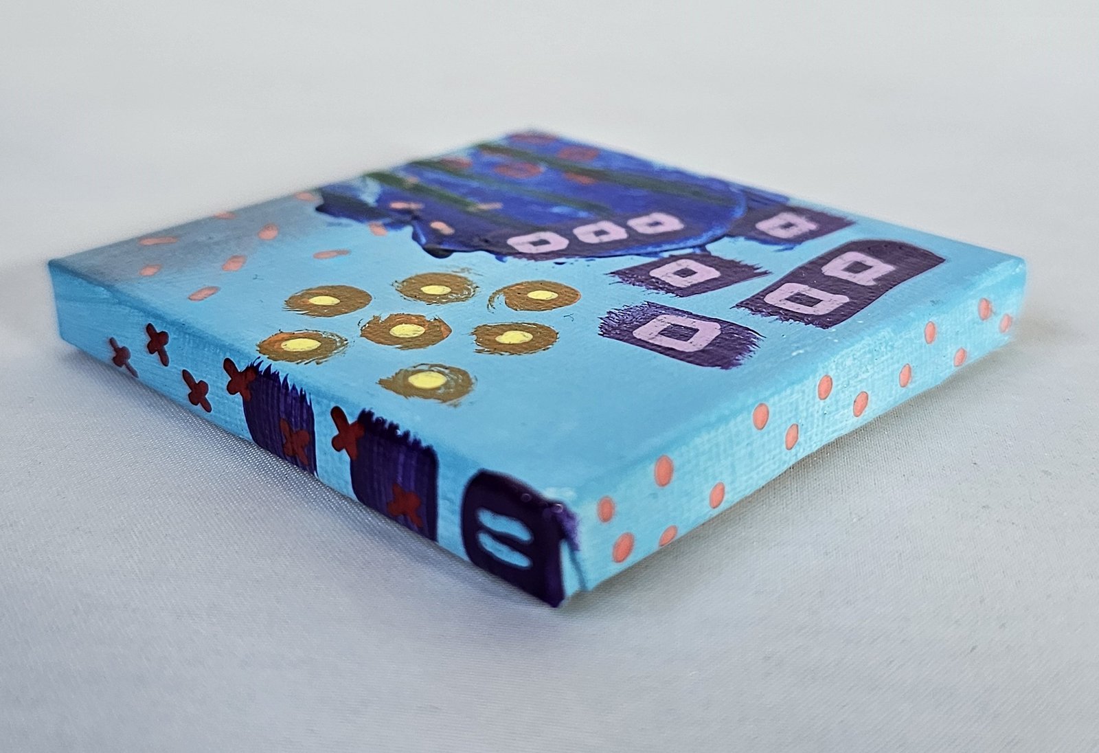 Mini Canvas With Easel Blue 08