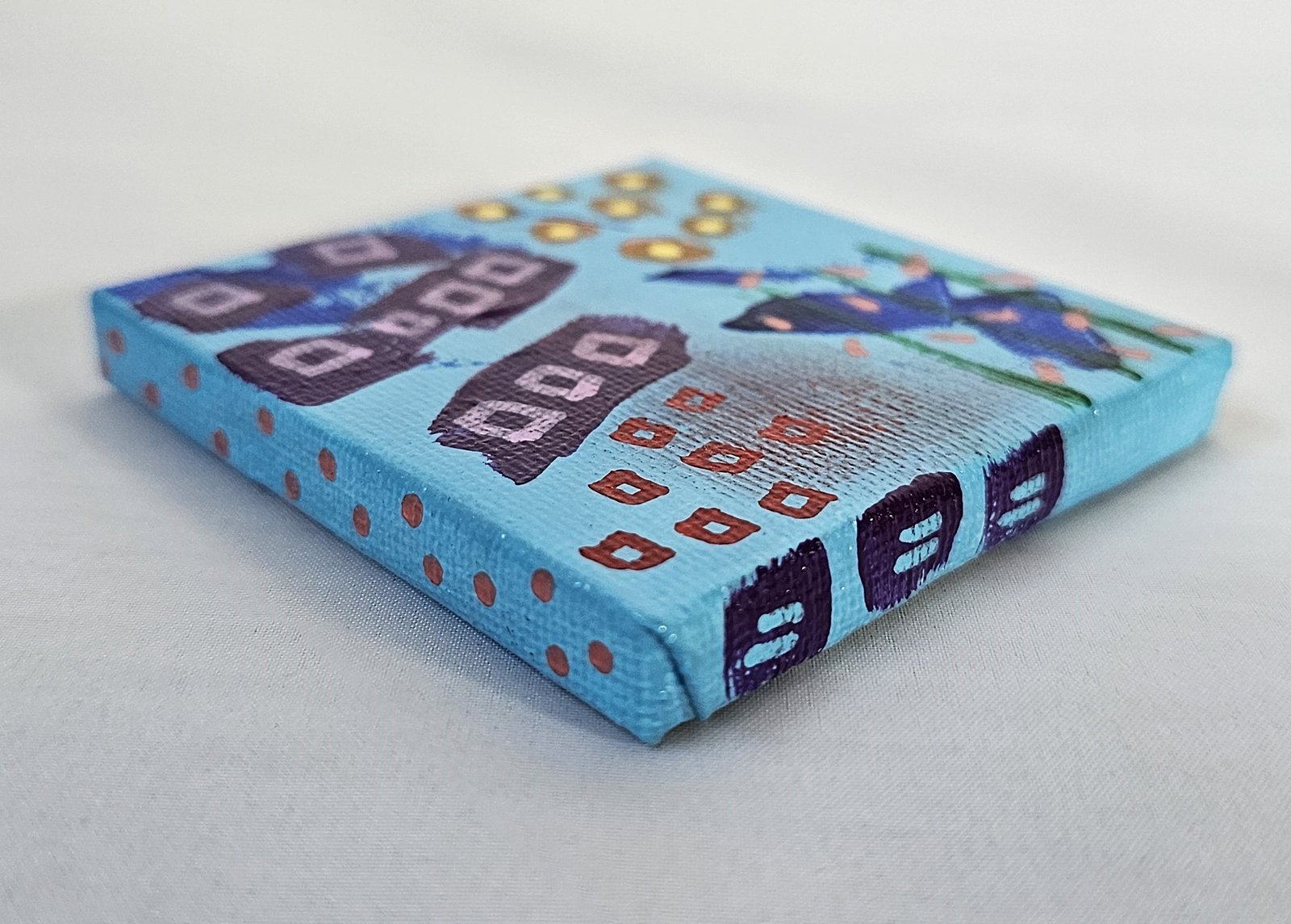 Mini Canvas With Easel Blue 09